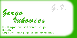 gergo vukovics business card