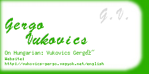 gergo vukovics business card
